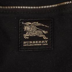 Pre Owned Burberry Beige Haymarket Chains Hobo Bag