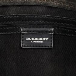 Pre Owned Burberry Brown Nova Check Bowling Bag