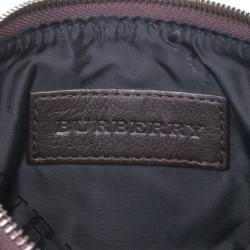 مملوكة مسبقًا Burberry Brown Leather Gold Studded Small Shoulder Bag