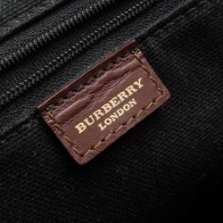Pre Owned Burberry Haymarket Domed Satchel