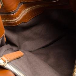 Pre Owned Burberry Brown Medium Smoked Check Hobo