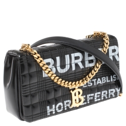 Pre Owned Burberry Black Leather Small Lola Shoulder Bag
