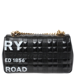 Pre Owned Burberry Black Leather Small Lola Shoulder Bag
