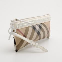 مملوكة مسبقًا Burberry Long Nova Check Checked Studded Trim Clutch