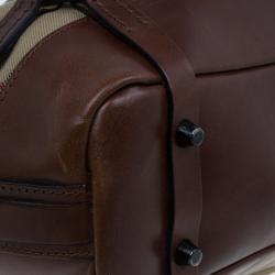 Pre Owned Burberry Brown Leather Bridle House Check Hobo