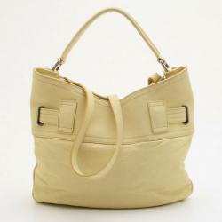 Pre Owned Burberry Beige Leather Multiple Pocket Shoulder Bag