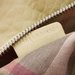 Pre Owned Burberry Beige Leather Multiple Pocket Shoulder Bag