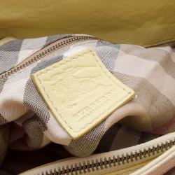 Pre Owned Burberry Beige Leather Multiple Pocket Shoulder Bag