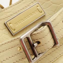 Pre Owned Burberry Beige Leather Multiple Pocket Shoulder Bag