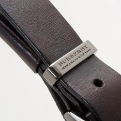 Pre Owned Burberry Metallic Leather Drawstring Warrior Hobo bag