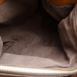 Pre Owned Burberry Gray Medium Smoked Check Hobo