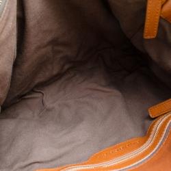 Pre Owned Burberry Gray Medium Smoked Check Hobo