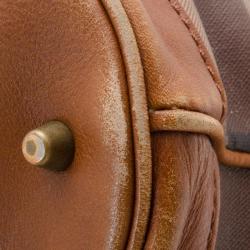 Pre Owned Burberry Gray Medium Smoked Check Hobo