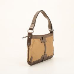 Pre Owned Burberry Gold Satin Shoulder Bag