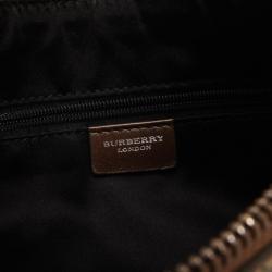 Pre Owned Burberry Gold Satin Shoulder Bag
