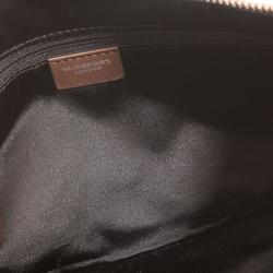 Pre Owned Burberry Gold Satin Shoulder Bag