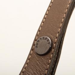 Pre Owned Burberry Gold Satin Shoulder Bag