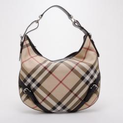مملوكة مسبقًا Burberry Nova Check Hobo Handbag 