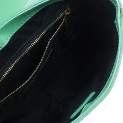 مملوكة مسبقًا Burberry Green Patent Leather Shoulder Bag