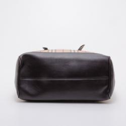 Pre Owned Burberry Haymarket Check Tote 
