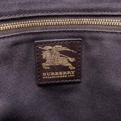 Pre Owned Burberry Haymarket Check Tote 
