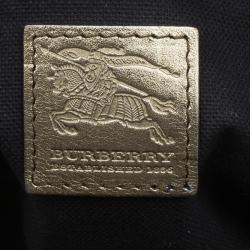 Pre Owned Burberry Bronze Haymarket Check Thornley Bowling Bag