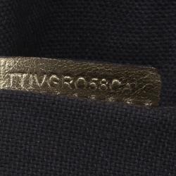 Pre Owned Burberry Bronze Haymarket Check Thornley Bowling Bag