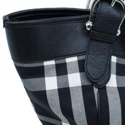 Burberry Black and White large Shopping Tote bag