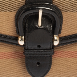 مملوكة مسبقًا Burberry Beige/Black House Check Canvas and Leather Continental Wallet