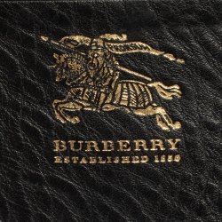مملوكة مسبقًا Burberry Beige/Black House Check Canvas and Leather Continental Wallet