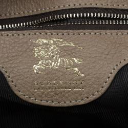 Pre Owned Burberry Cream Quilted House Check Manor Satchel Bag