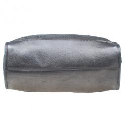 مملوكة مسبقًا Burberry Metallic Grey Leather Degrade Lace Large Avondale Bag