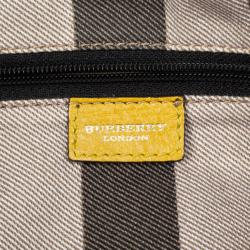Pre Owned Burberry Mustard Leather Satchel