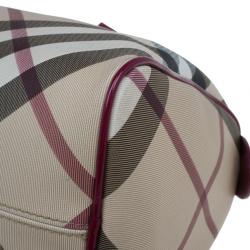 Pre Owned Burberry Nova Check Bowling Boston Satchel