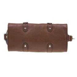 Pre Owned حقيبة يد بربري دينم منقوش وجلد