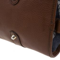 Pre Owned حقيبة يد بربري دينم منقوش وجلد