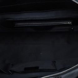 مملوكة مسبقًا Burberry Black Quilted Patent Manor Satchel