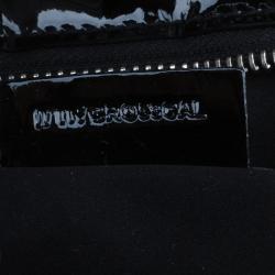 مملوكة مسبقًا Burberry Black Quilted Patent Manor Satchel