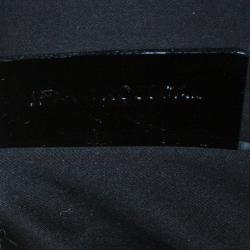 مملوكة مسبقًا Burberry Black Quilted Patent Manor Satchel