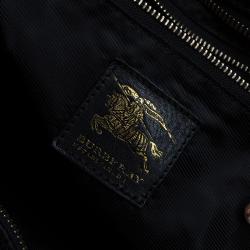 Pre Owned Burberry Black Nova Check Quilted Canvas Tote