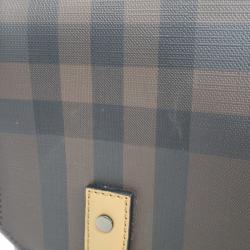 مملوكة مسبقًا Burberry Brown Leather Novacheck Crossbody