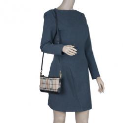 Pre Owned حقيبة كروس-بودي بربري هاي ماركت شوكولاتة مربعات