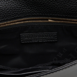 Pre Owned Burberry Multicolor Haymarket Check Canvas and Leather Embellished Wristlet Clutch