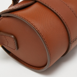 Pre Owned Burberry Tan Leather DK88 Barrel Bag