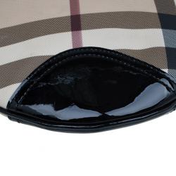 Pre Owned حقيبة كروس بربري نوفا كانفاس أسود مربعات