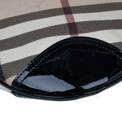 Pre Owned حقيبة كروس بربري نوفا كانفاس أسود مربعات