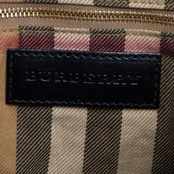 Pre Owned حقيبة يد بربري كينتربري صغيرة جلد ديربي كاروهات هاوس أرجوانية فاتحة