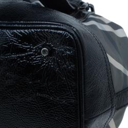 Pre Owned حقيبة يد توت بربري لوري بيت تشك ناليون سوداء متوسطة