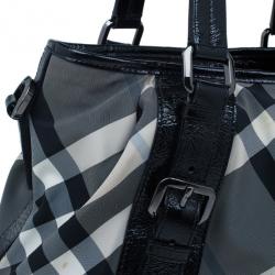 Pre Owned حقيبة يد توت بربري لوري بيت تشك ناليون سوداء متوسطة