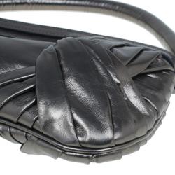 مملوكة مسبقًا Burberry Silver Metallic Calfskin Mini Sling Bag